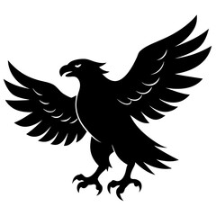 eagle vector silhouette on white background