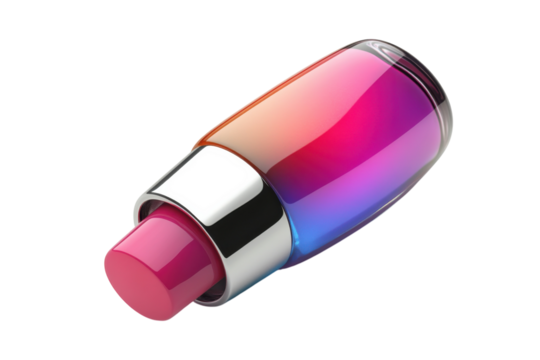 Colorful lip gloss in a sleek packaging sits on a clean surface, showcasing vibrant shades in soft light indoors