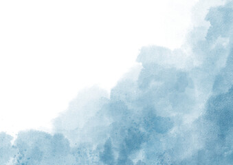 Pastel blue watercolor paint brush stroke background and gold for banner or card invitation and card wedding elements. Modern abstract luxury design or card templates for birthday greeting