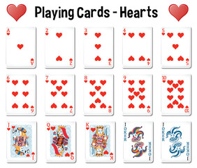 Heart Suit Playing Cards Collection