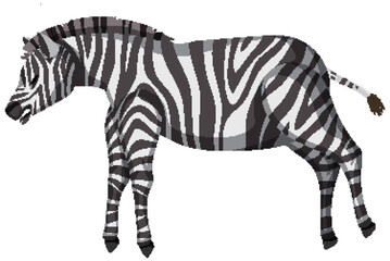 Zebra in Natural Habitat Illustration