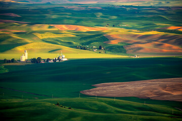 Rolling hills of the Palouse seen from Steptoe Butte