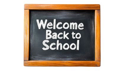 Obraz premium Welcome Back to School Chalkboard Sign for a Fresh Start