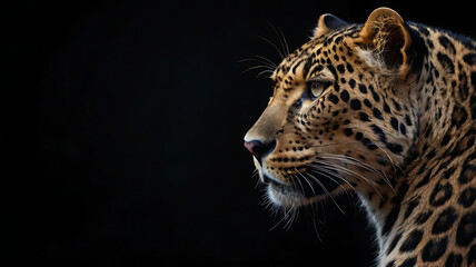Tiger on the black bagground
