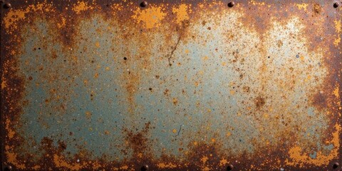 A Weathered Metal Surface with Rust and Patina, Showing Signs of Age and Exposure to the Elements