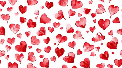 Red heart pattern, romantic background, Valentine's Day design