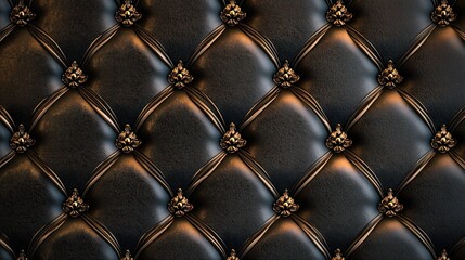 Fototapeta premium Seamless background with decorative leather patterns, featuring intricate embossing and a subtle shine for a premium and stylish look