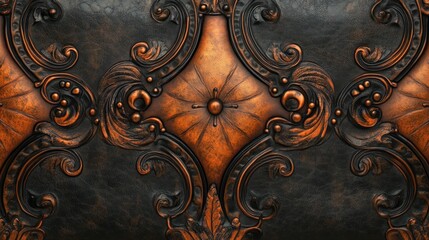 Seamless decorative leather texture with intricate patterns and natural grain details, offering a stylish and refined abstract design