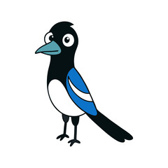 Magpie Cartoon vector