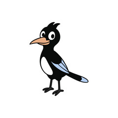 Magpie Cartoon vector