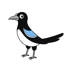 Magpie Cartoon vector