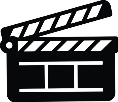 recommend clip art: Movie clapperboard silhouette,Movie clapperboard  flat vector icon