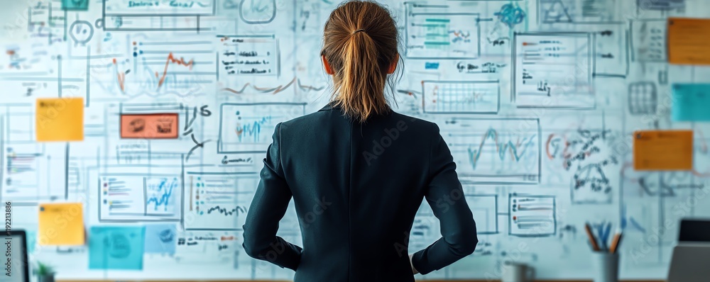 Poster Chaotic and complex management system, tangled decision tree, messy business process, showcasing confusion and inefficiency in corporate workflow and decisions