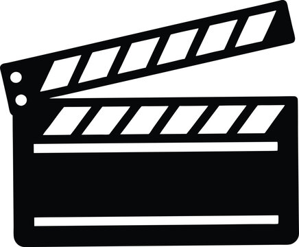 recommend clip art: Movie clapperboard silhouette,Movie clapperboard  flat vector icon