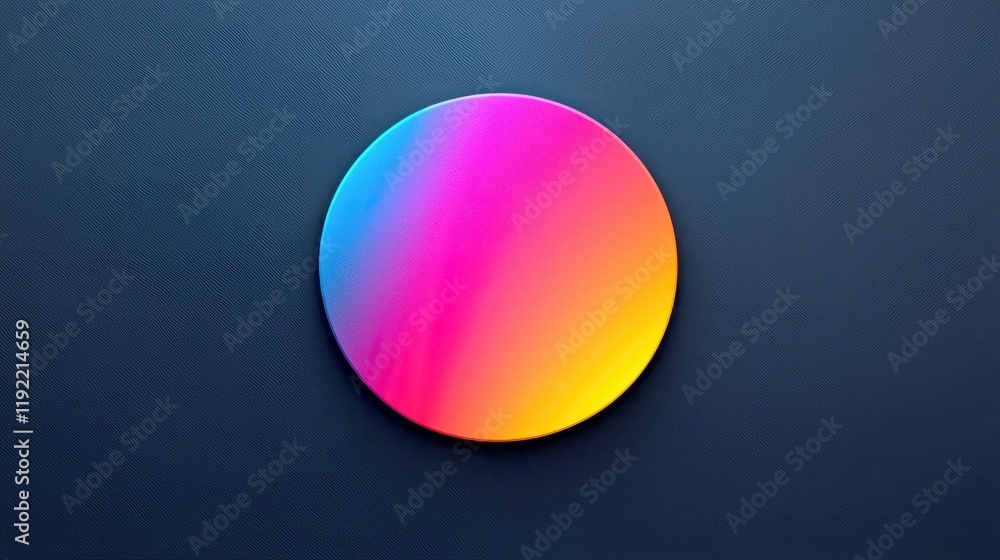 Poster vibrant gradient circle: abstract colorful background design - modern geometric shapes, smooth textu