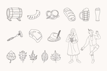 Octofest Elements Pack Outline Style