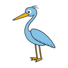 Heron Cartoon vector