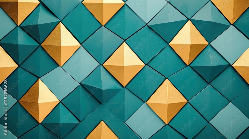 Aufkleber minimal symmetry concept. colorful geometric patterns create a modern and artistic wall design in tu