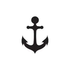Classic Anchor Silhouette - Symbol of Stability and Hope. anchor isolated