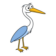 Heron Cartoon vector