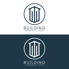 Modern Minimalist Building Real estate logo