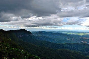 clouds over the mountains