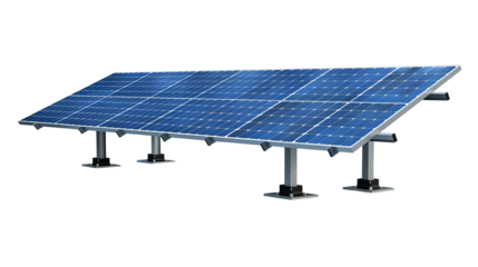 Efficient Ground Mounted Solar Panel Array System Clean Energy Renewable Sustainable Technology Photovoltaic Power Generation Alternative Energy      