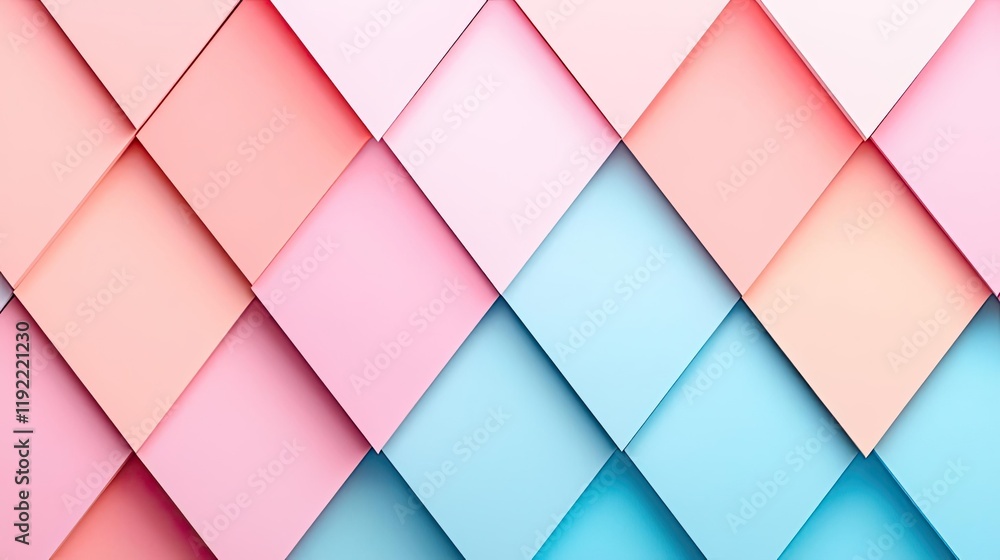Poster minimal symmetry concept. colorful 3d paper layers create a vibrant and modern texture for design pr