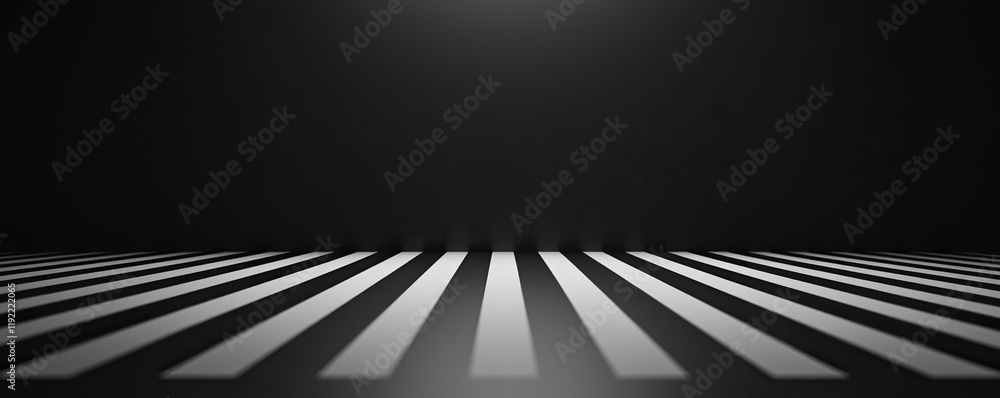 Poster minimal symmetry concept. a minimalistic black and white background with striped patterns for creati