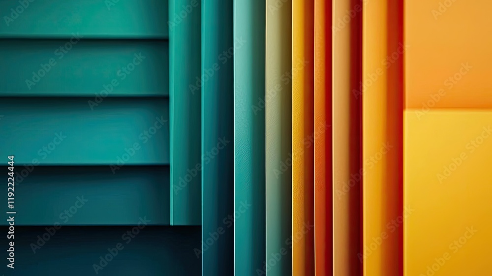 Poster vivid gradient concept. a vibrant arrangement of colorful layered shapes creating a modern abstract 