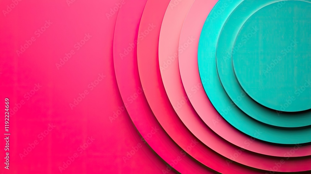 Poster vivid gradient concept. colorful circular layers create a vibrant and modern abstract background des