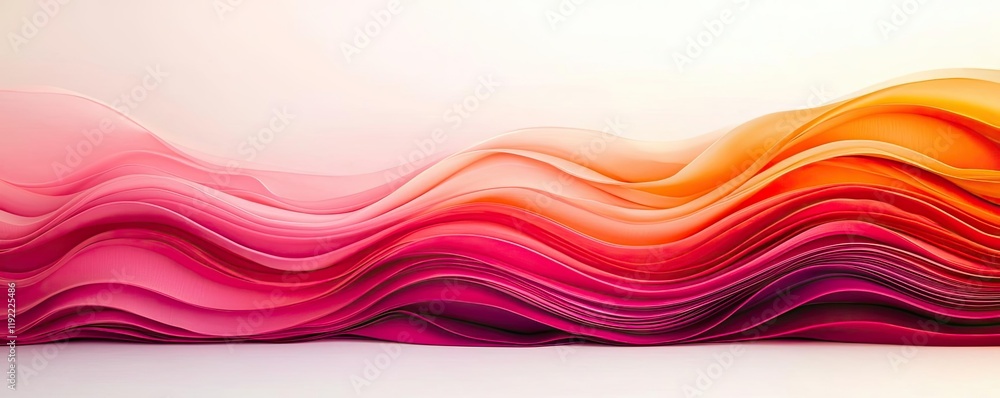 Poster vivid gradient concept. abstract wavy colorful background with smooth gradient pink and orange tones