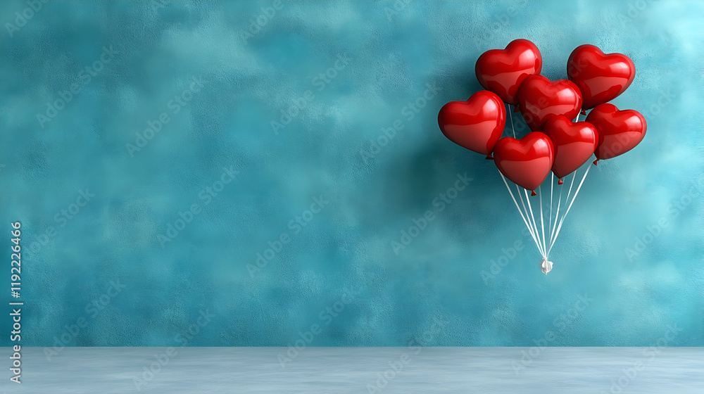 Fototapete valentine's day background featuring a heart pattern and the words 