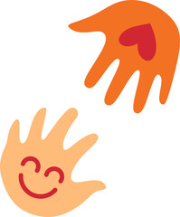 Obraz premium Kindness Hand Illustration