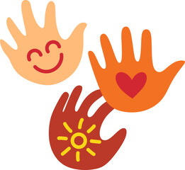 Obraz premium Kindness Hand Illustration