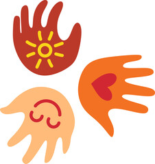 Obraz premium Kindness Hand Illustration