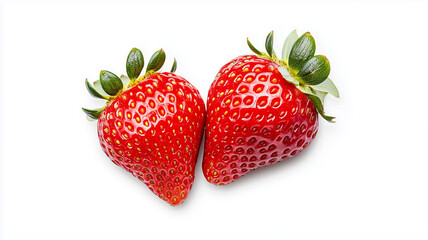 Fresh Strawberries Isolated
