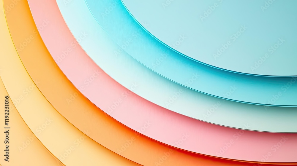 Poster vivid gradient concept. colorful layered paper circles create a vibrant, artistic background for des
