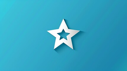 A single blue star icon on a blue background.