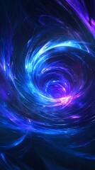 Digital technology purple blue swirl pattern poster background