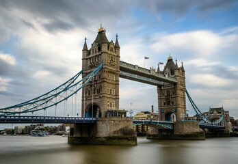 Tower Bridge with dramatic sky