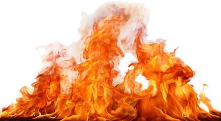 Fiery Blaze Intense Burning Flames Hot Orange and White Fire Texture Abstract Background