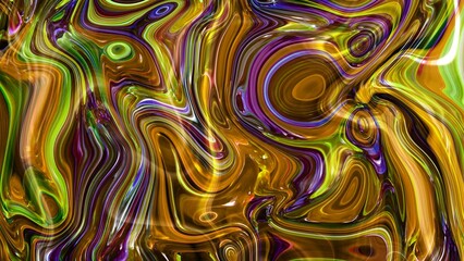 Abstract brown purple green color marble liquid background