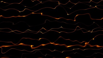 abstract brown smooth line wave on black background