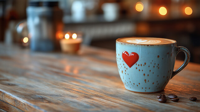 coffee in the morning with love from the heart
