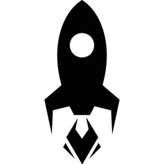 Simple vector icon rocket
