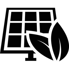 Simple vector icon solar panel