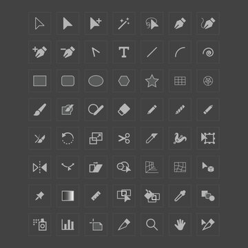 Adobe Illustrator Tools Gray
