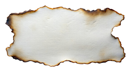 Fototapeta premium Burned Edges Blank Paper Texture Background Vintage Grunge Design Element Old Paper Sheet Scorched Brown White Antique Photograph Image fire aged worn