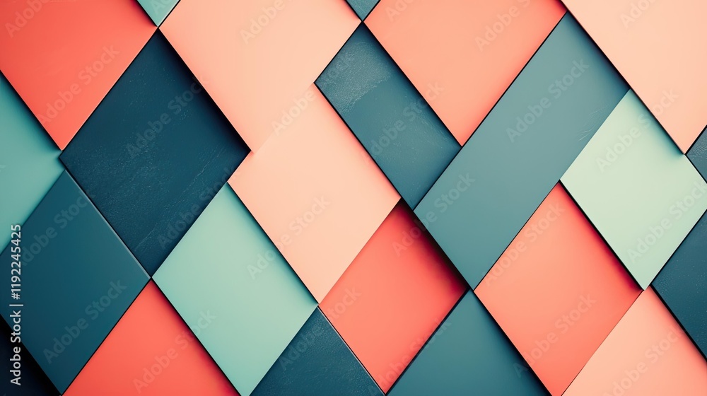 Aufkleber triangle abstract background concept. colorful geometric pattern featuring diagonally arranged tiles
